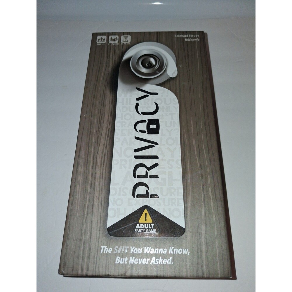 Privacy Adult Party Game Complete USAopoly 2018 Ages 18+ Funny Game Night